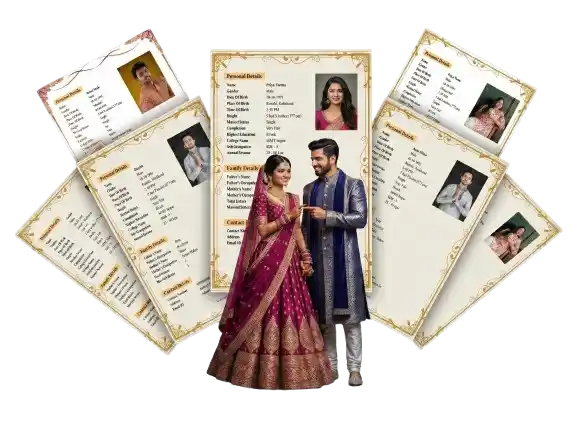 Example of professional marriage biodata format and templates available on SimpleBiodata